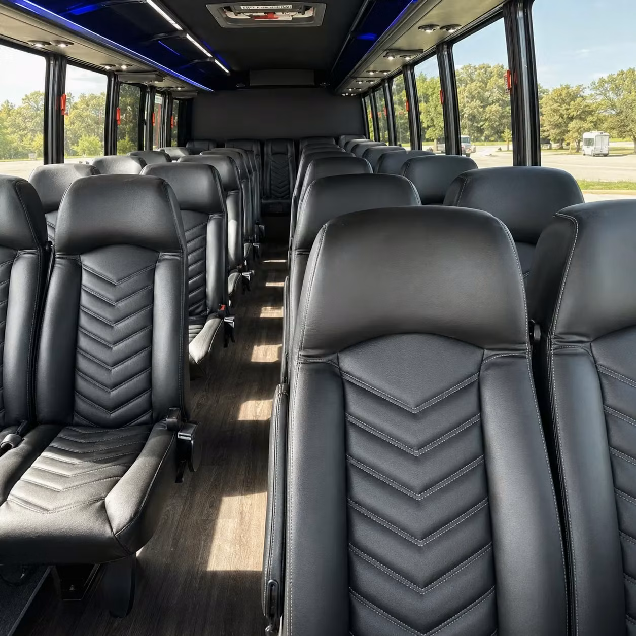 28 passenger minibus interior